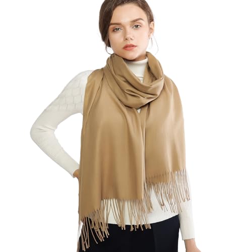 image for RIIQIICHY Scarfs for Women Winter Camel Pashmina Shawls and Wraps for 