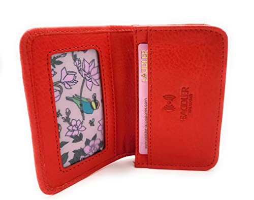 Porte-cartes RFID contre le piratage en cuir véritable SADDLER