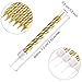Blulu 50 Pieces Spiral Birthday Candles Metallic Cake Cupcake Candles for Birthday Wedding Party Decorations(Gold)