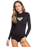 Roxy Women's Standard Beach Classics Long Sleeve Rashguard, Anthracite 21, XL