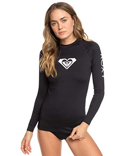 Roxy Women s Standard Beach Classics Long Sleeve Rashguard, Anthracite 21, L