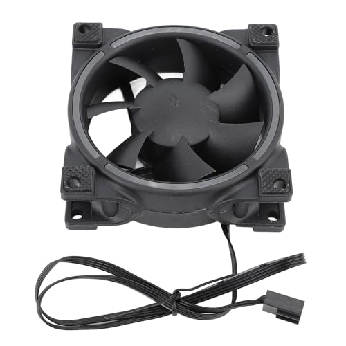 Denash Computer Case Fan, 80mm PWM MFDB Hydraulic Bearing 7 High Pressure Fan Case Fan, 25.5 DBA Low Noise, Fan Speed 800 to 2500RPM±10%, 26.5 CFM (Black)