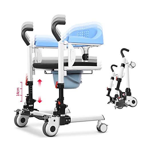 Diasbled Patienten Transfer Lift Rollstuhl Mit Wc Kommode Einstellbar Bad Stuhl Rollstuhl Mit WC Transfer Lift Krankenhaus Nursing FüR äLtere Menschen Patientenlifter-Stuhl für den Heimgebrauch