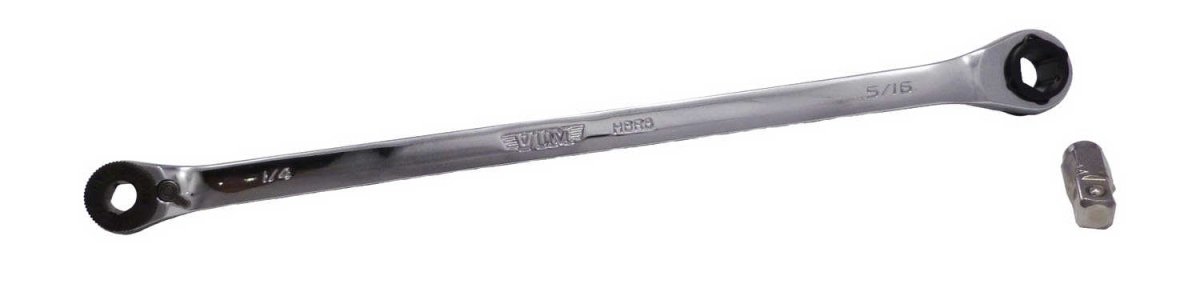 Vim HBR8 1/4" & 5/16" Hex Micro Bit Ratchet with 1/4" Square Drive Reversible