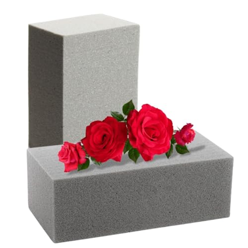 2 Pack Floral Foam Blocks 23x7x10cm Premium Dry Brick for Flower Arrangements Artificial & Silk Flowers Ideal for Weddings Funerals Indoor & Outdoor Displays