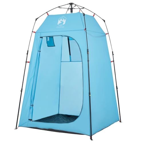 vidaXL Blue Privacy Tent - 190T Polyester with PU Coating, Waterproof, Wind, Easy Setup, Lightweight, Portable with Carry Bag, 150x150x220 cm