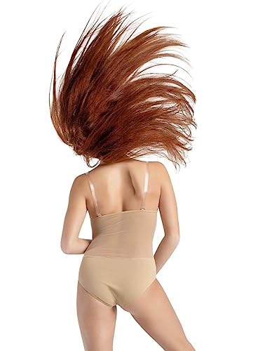 Maillot midi con cuello profundo Capezio ropa interior de malla para mujer 3