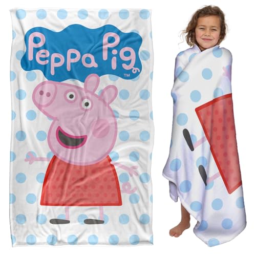 LOGOVISION Peppa Pig Peppa and Logo Kids Silky Touch Blanket