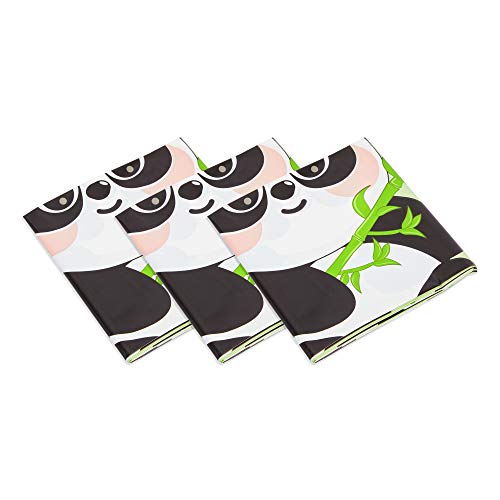 Image of BLUE PANDA Panda Tablecloth - 54 x 108 in, Green, 3 Pack - Plastic Tablecloth - Disposable Table Cover for Panda Birthday Party Decoration & Theme
