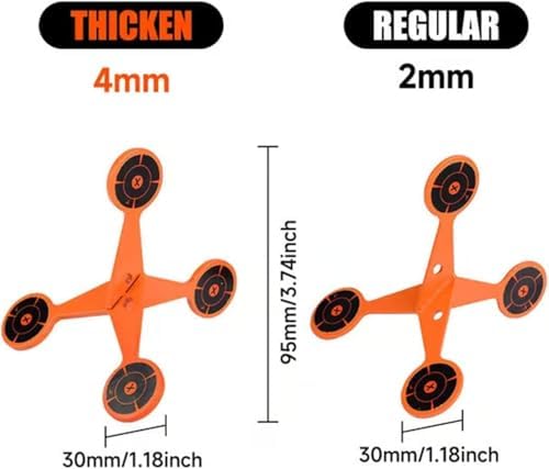 Spinning Shooting Target, Thickened Flip Roller with 10 Sheets of Splash Target Paper, Automatically Flips and Resets High Caliber Targets for Airsoft, Pellet Guns, Recreational Shooters (4MM+4MM) - 2
