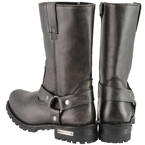 Milwaukee Leather Men's Waterproof 11" Harness Boot Square Toe Wide4