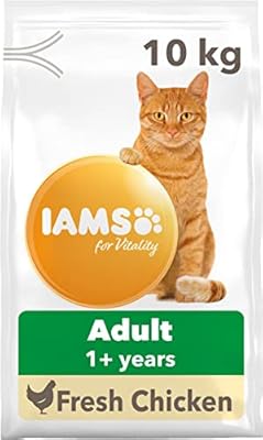 IAMS for Vitality Adult Dry Cat Food with Fresh Chicken, 10 kg