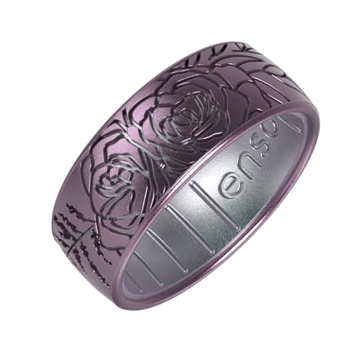 Enso Rings Etched Classic Silicone Rings - Etched Floral Collection - Comfortable and Flexible Design3