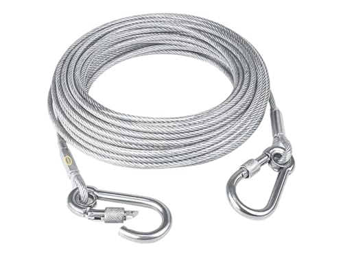 Image of Heavy Duty Clothes Drying Rope 10 Meter with Hooks | Strong Steel Clothesline for Balcony, Bathroom, Travel & Camping | Rust-Resistant Durable Cloth Line for Indoor & Outdoor Use (Silver)