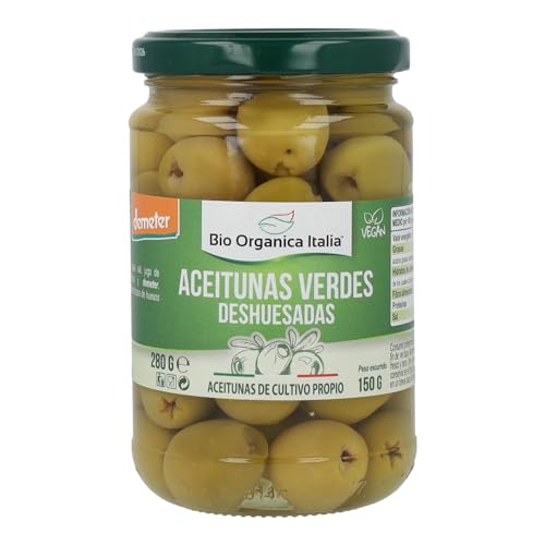 Aceituna verde deshuesada bio organica italia 280 g