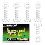 100 ensembles M4 Vis en plastique PC acrylique transparent phillips Cross Pan Kit de vis rondes et écrous à serrer à la main;