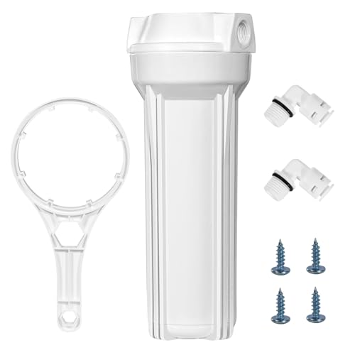 Universal 10 inch Whole House Water Filter Housing, Sediment Filter for RO Filtration System, 4...