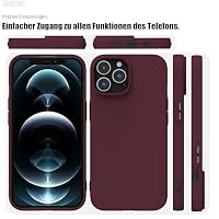 Zuvirelx Silikon Handyhülle für iPhone 12 Pro Max Hülle, Weiches Griff, Dünne, Minimalistisch, Stoßfest, rutschfest, Taschenpassend - Burgunderrot – Ansicht 7