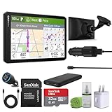 Garmin Dezl OTR720 GPS Truck Navigator 7' Large Display Touchscreen, Commercial GPS Navigation for Semi-Truck Driver Bundle with 32GB SD Memory Card + LCD Cleaning Kit + More Accessories