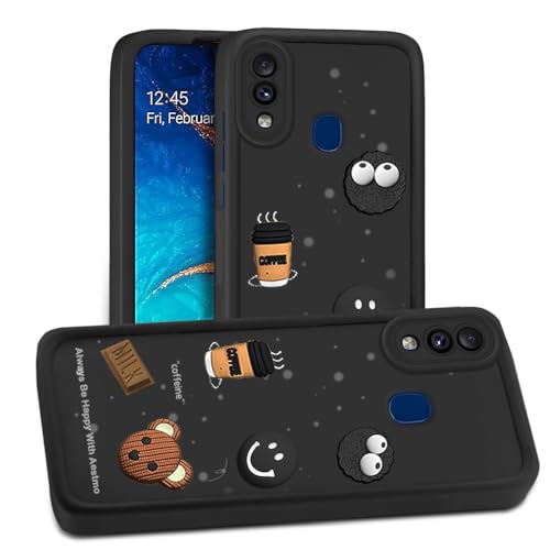 Image of AESTMO Back Case Cover for Samsung A20 / A30 / M10s Cover | Cute Fun Cartoon 3D Ball | Coffee Silicone Case | Full Body Protection | Camera Protection Back Cover for Samsung A20 / A30 / M10s (Black)