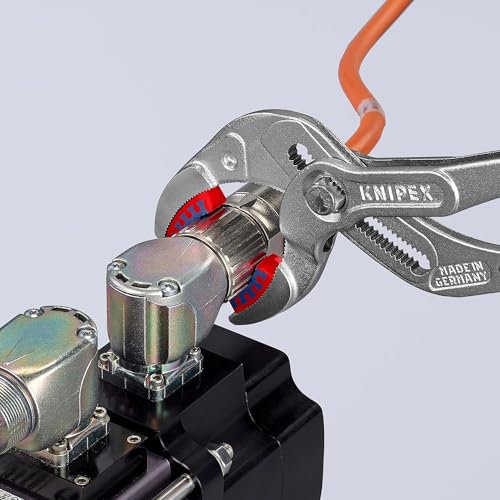 KNIPEX Siphon- und Connectorenzange "SpeedGrip" verchromt mit rutschhemmendem Kunststoff überzogen 250 mm, 81 13 250