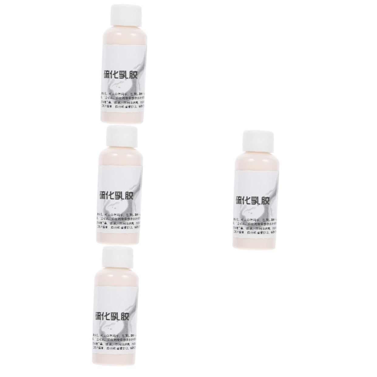 Mikinona 4 Piezas 1 látex vulcanizado malvavisco sangre falsa lavable soplo de polvo fijador Víspera de Todos fiesta luminosa pintura facial maquillaje de látex latex liquido