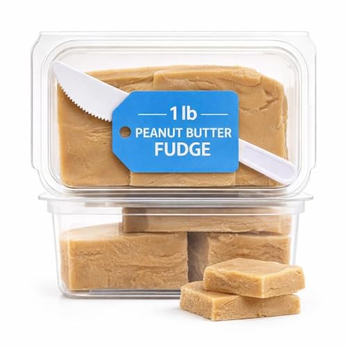 Peanut Butter Fudge, 1 Pound, Creamy Sweet Candy for Snacking & Gifting image 2