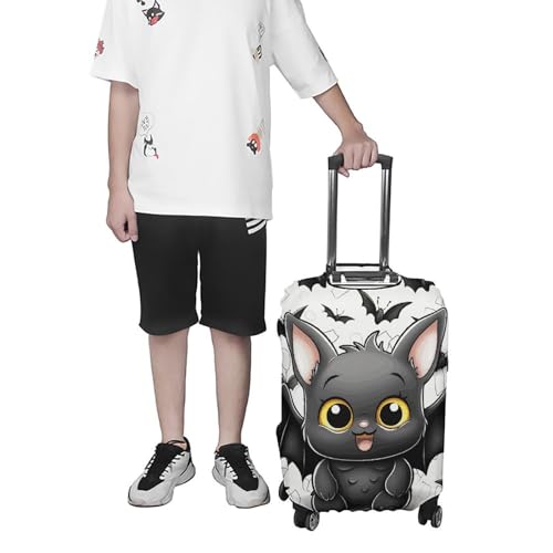 Cute Bat Travel Luggage Cover Anti-scratch Suitcase Cover Elastic Suitcase Protective Cover Fits 19-32 Inch Luggage XL 7