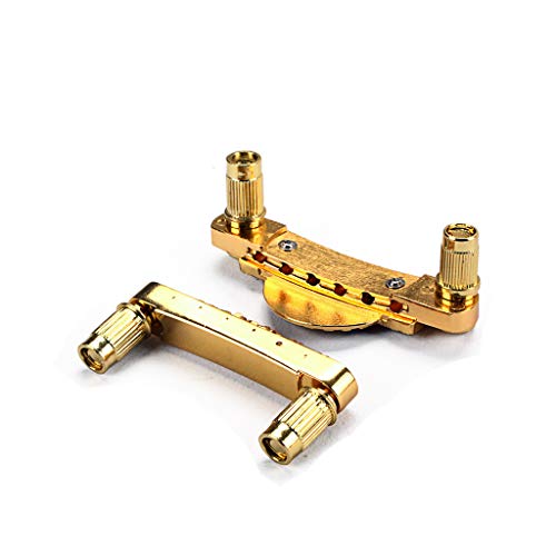 Alnicov Cordier de guitare électrique Chevalet et selle à roulettes Tune-O-Matic – Tête de tigre dorée – vue 6