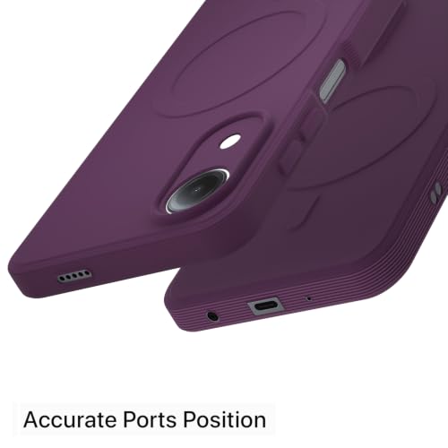 Image of Outlouders Back Cover for Vivo T5e | Soft Matte Silicone | Slim Fit | Magnetic-Safe Logo Design (Magnetic-Safe Not Compatible) | Shockproof | Camera Protection Bumper Case (Purple)