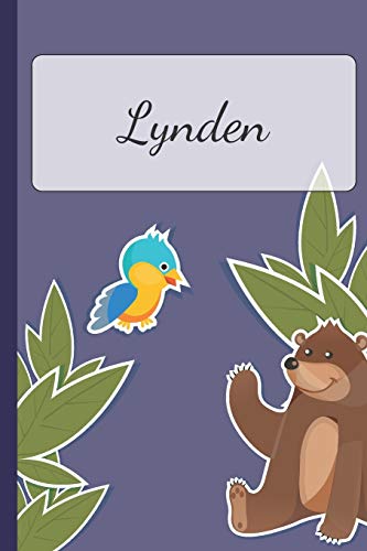 Lynden: Personalized Notebooks • Sketchbook for Kids with Name Tag • Drawing for Beginners with 110 Dot Grid Pages • 6x9 / A5 size Name Notebook • ... Personal Gift • Planner and Journal for kids image 3