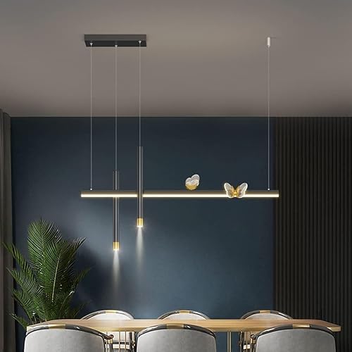 Lustre long strip LED dimmable idéal au-dessus du bar ou de la table