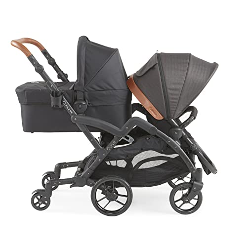Contours Curve V2 Convertible Tandem Double Baby Stroller & Toddler Stroller - 360 Turns, Easy Handling Over Curbs, Removable And Reversible Seats, Infant Car Seat Compatibility - Black Herringbone #TOP6