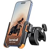 Lamicall クイック取付 自転車 スマホ ホルダー : 自転車 携帯ホルダー ロードバイク iphone bike mount 落下防止 360度回転 簡単取付 iPhone 17 17 pro 17 pro max 17 Air iPhone 16e 16 Plus max 15/14/13/12/11 android 4.7－7インチに対応 オレンジ