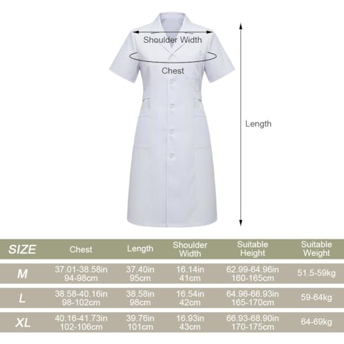 Uniforme de médecin Sanfly blouse médicale blanche manches courtes - 8