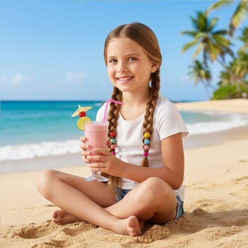 DOPENSPI 150PCS Hair Beads for Braids for Kids, Rainbow Mini Claw Clips for Girls Hair Beads Plastic Mini Hairs Clips Sweet Loc Bead Braid Accessories Candy Bead Clip for Women Girls - Image 4