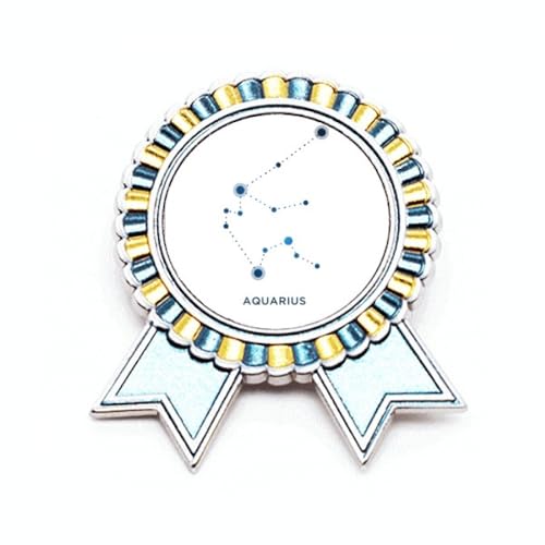 Broche constellation du zodiaque en métal taille M style médaille de vainqueur