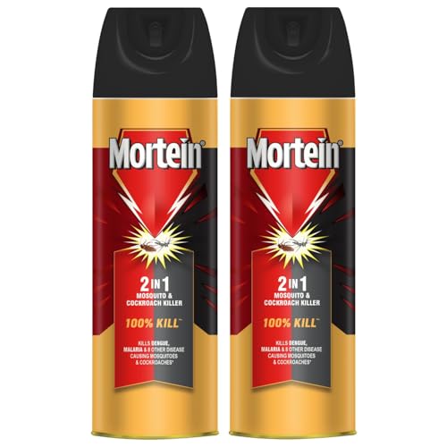 Mortein 200 ml (Pack of 2) - 2 in 1 Mosquito Killer & Cockroach K...
