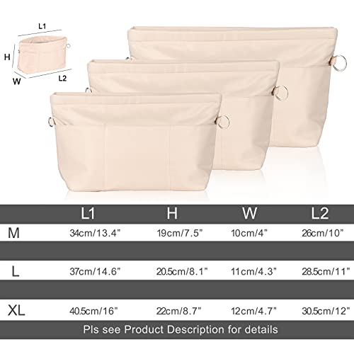 Sightor Nylon Handbag Organizer Insert - Purse Tote Shaper in Bag (Beige, Large) by Sightor - Used condition - Image 7