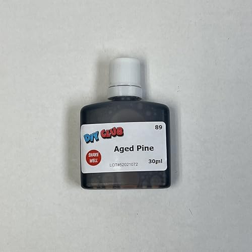 Water-Based Wood Dye, Wood Stain 500ml, 1000ml. Eco-Friendly, Non-Toxic, DIY Interior Projects, Quick Dry, Furniture.Black, Red, Green, Blue, Pine, Oak, Brown, Mahogan, (Aged Pine, 30ml Tester)