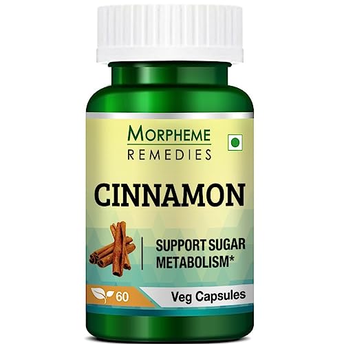 Image of Morpheme Remedies Cinnamon 500mg Extract 60 Veg Caps - 3 Bottles