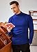 COOFANDY Mens Mock Turtleneck Slim Fit Pullover Sweater Casual Basic Knitted Thermal Sweaters,Royal Blue,Medium