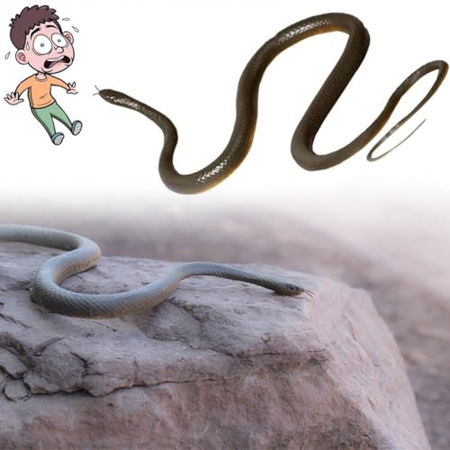 Rakiuty Scherzartikel Schlange,Gummischlangen Spielzeug mit Schnur und Clip,gefälschte Schlange,Streich Gadgets,Gag Geschenke Streich Stuff