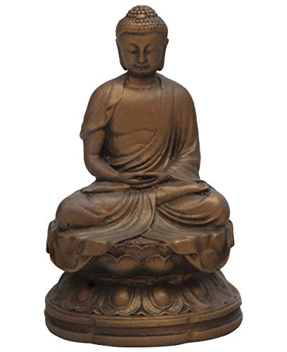 Estatua Buddha meditando 4.5 pulgadas color bronce