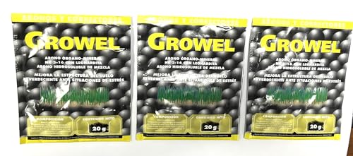 Abono orgánino mineral a base de leonardita. 60grs (3x20grs) Growel