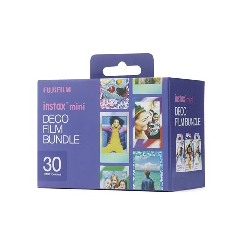 Paquete de película instax mini DECO: 30 fotos (10 con borde Confeti, 10 con borde Cola de Sirena y 10 con borde Spray Art) miniatura 3