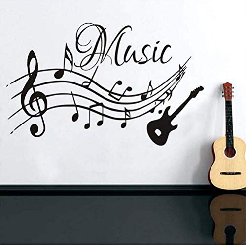 Wandaufkleber Unsere Wandnoten Gitarre Kinderzimmereinrichtung, Abnehmbare...