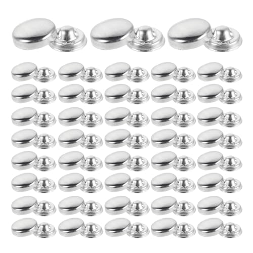 OSALADI 500 Unidades Botones de Aleación de Aluminio Base Resistente y Diseño Redondo para Proyectos de Manualidades DIY en Cojines y Accesorios