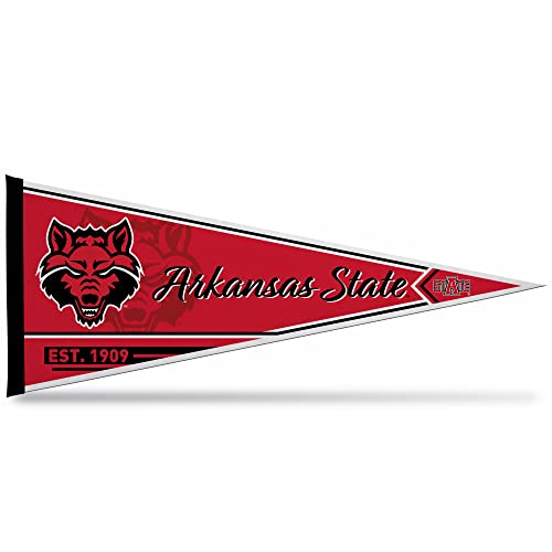 Rico Industries NCAA Arkansas State Red Wolves Classic 12" x 30" Felt Wall Décor Pennant - Great for Home/Bed Room/Man Cave Décor