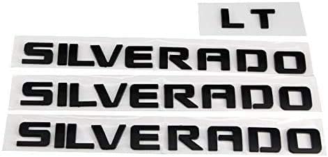 Miniatura 5 de Calcomanías adhesivas 3D elevadas y fuertes para Silverado LT 1500 2500Hd 3500Hd, color negro brillante